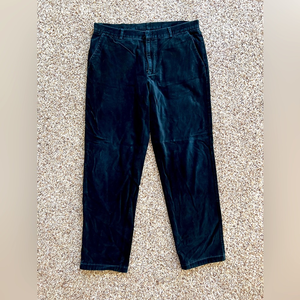 Gianni Vaserce Versus Black Velvet Dress Slacks Pants cotton men's W 36" Italy